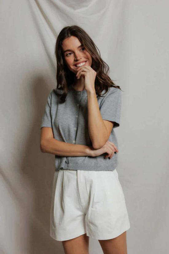  퍼펙트 화이트 티 가디건 모드 반팔 - PERFECT WHITE TEE