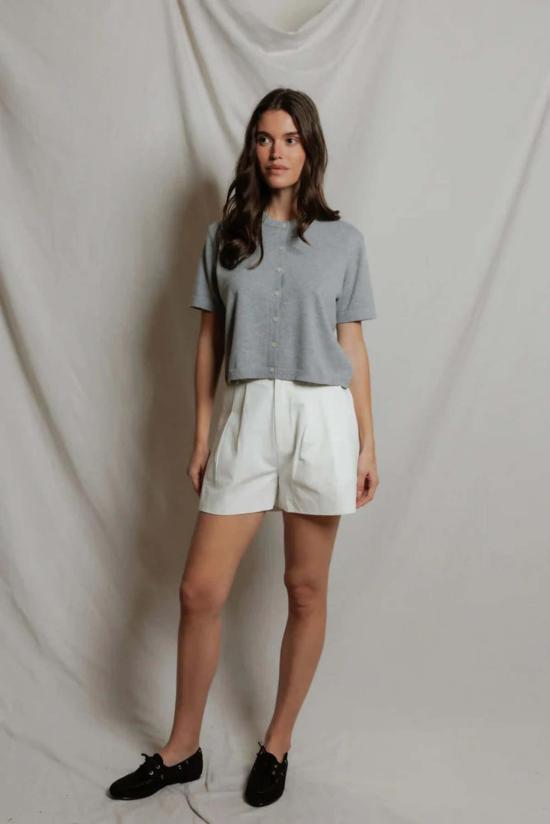  퍼펙트 화이트 티 가디건 모드 반팔 - PERFECT WHITE TEE