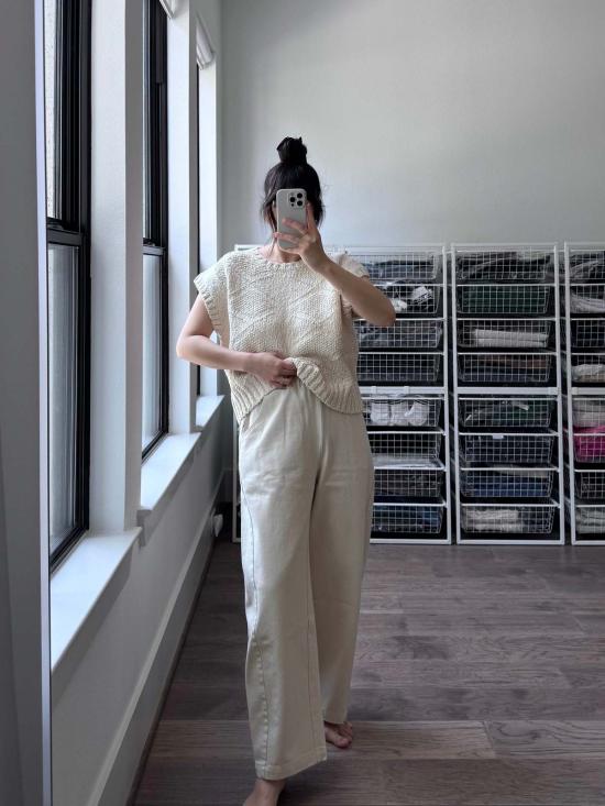  르 본 숍 스트레이트 팬츠 Le Bon Shoppe 아크 팬츠 Naturel - LE BON SHOPPE