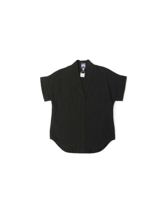  론 셔츠 Lwn 칼라 탑 블랙