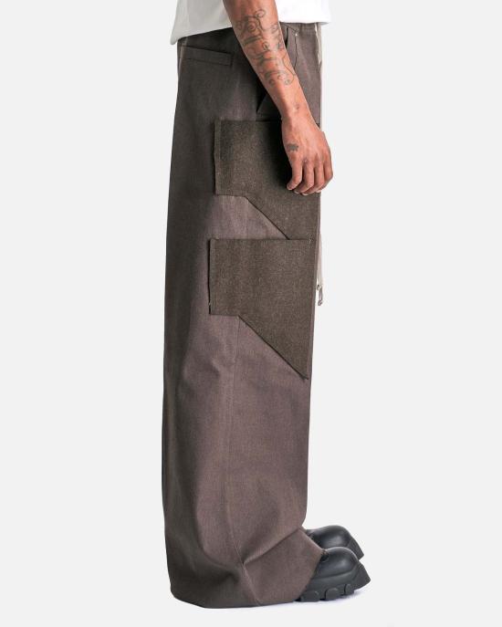  릭 오웬스 스트레이트 팬츠 와이드 벨라스  애쉬/블랙 - RICK OWENS