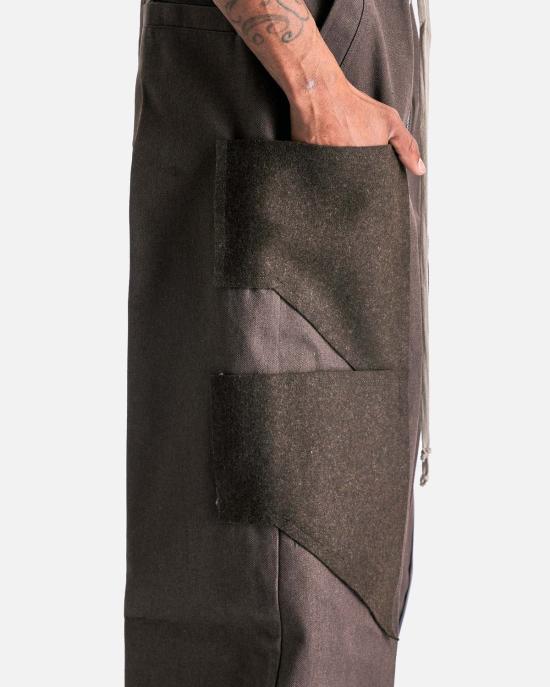  릭 오웬스 스트레이트 팬츠 와이드 벨라스  애쉬/블랙 - RICK OWENS