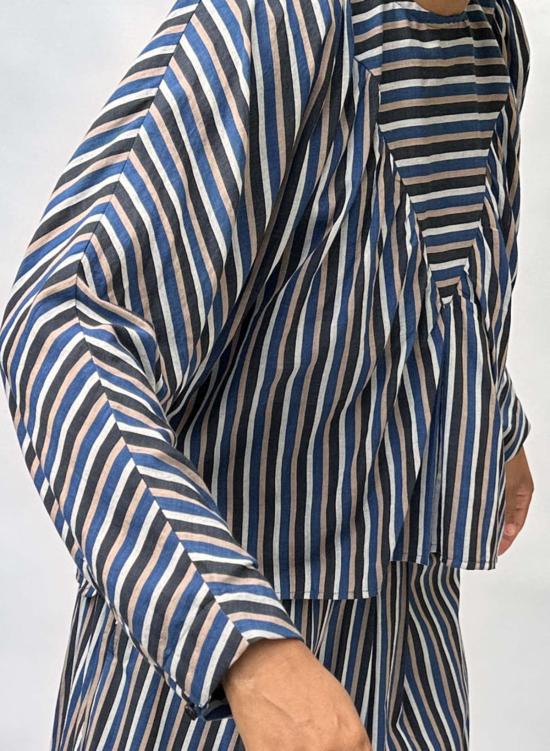  시크 콜렉티브 셔츠 Seek Collective Nikki Top Acadia Stripe