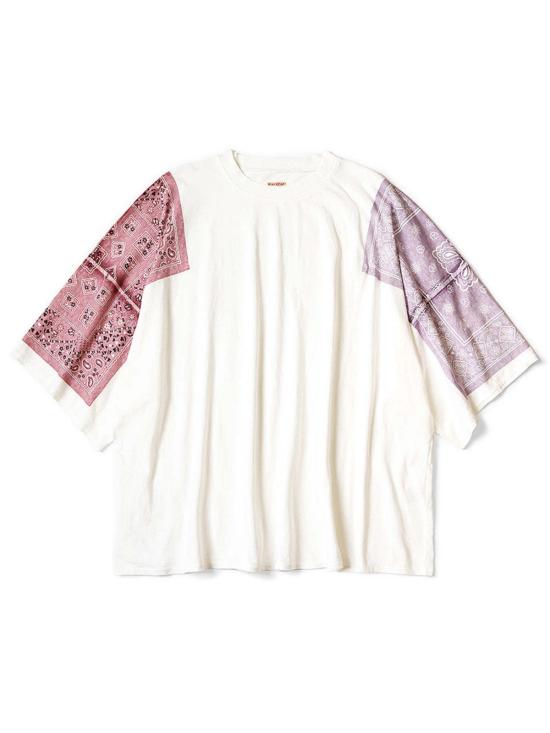  캐피탈 반팔 티셔츠 Kapital 18.5/ Jersey Bandanna Huge T (쿠키) 보라색