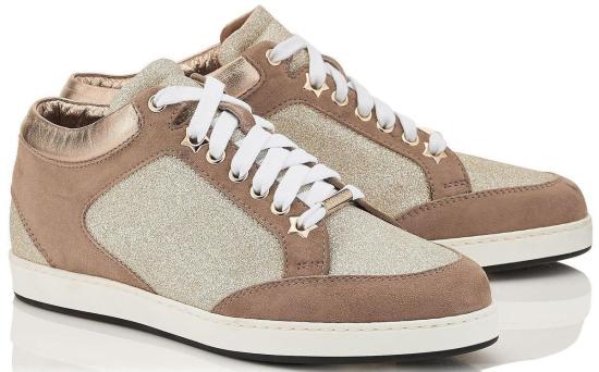  지미추 스니커즈 마이애미 로우 트레이너 플래티넘 아이스 - JIMMY CHOO