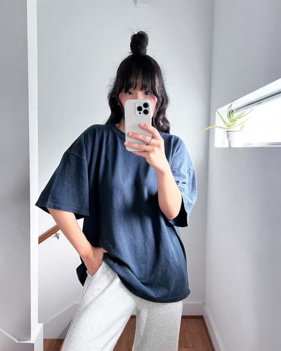  영메이븐 반팔 티셔츠 정메이븐 버논 오버사이즈 티셔츠 네이비
