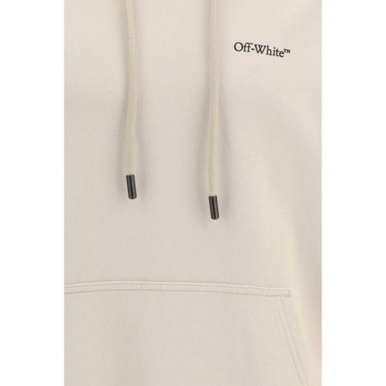 26SS 오프화이트 후드 티셔츠 더 하프 애로우즈 스케이트 후디 베이지 - OFF WHITE