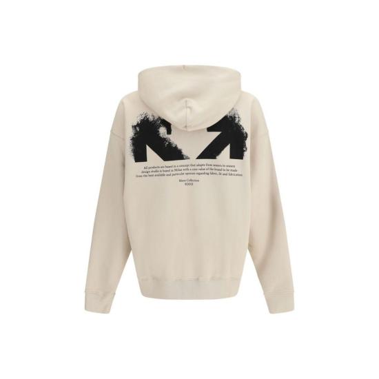 26SS 오프화이트 후드 티셔츠 더 하프 애로우즈 스케이트 후디 베이지 - OFF WHITE