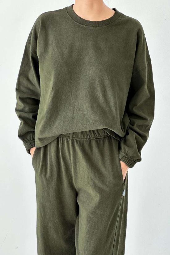  르 본 숍 긴팔 티셔츠 Le Bon Shoppe Naturelle 티셔츠 올리브