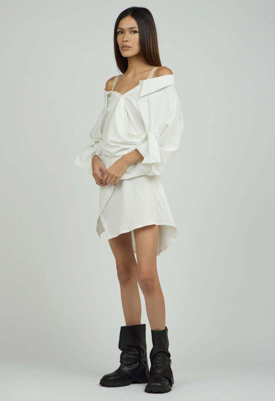  더 엔케이씨 스토어 숏 원피스 Nkc 스토어 아리아 버튼 미니 셔츠 드레스 - THE NKC STORE