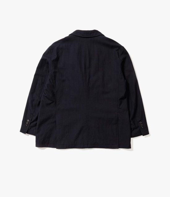  엔지니어드가먼츠 자켓 Engineered Garments 더블 울 유니폼 Serge Peak 재킷 다크 네이비 - ENGINEERED GARMENTS