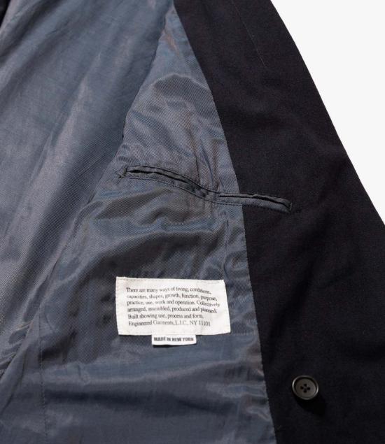  엔지니어드가먼츠 자켓 Engineered Garments 더블 울 유니폼 Serge Peak 재킷 다크 네이비 - ENGINEERED GARMENTS