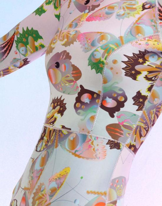  신시아 로리 원피스 수영복 신시아 로울리 선셋 웨트슈트 블루 멀티 버터플라이 - CYNTHIA ROWLEY