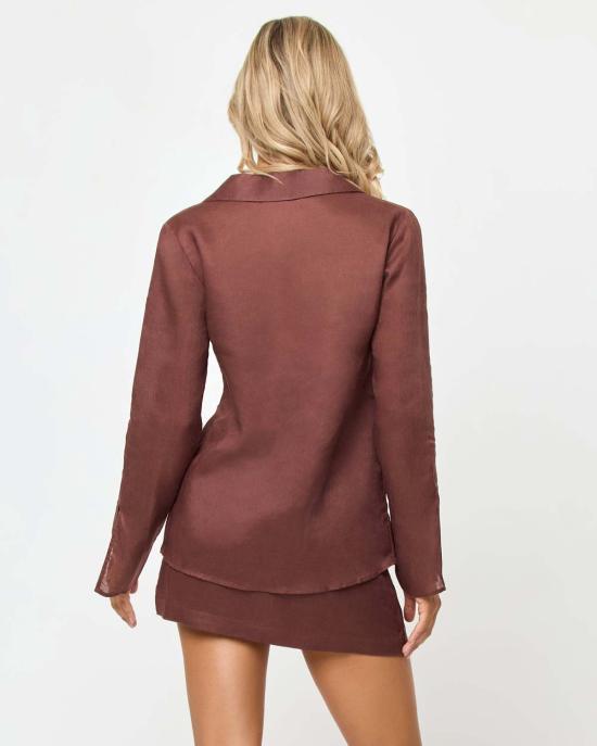  엘스페이스 라운지 웨어 APBM0084 BROWN - L SPACE