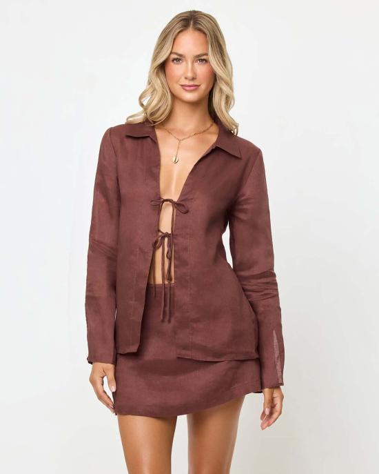  엘스페이스 라운지 웨어 APBM0084 BROWN