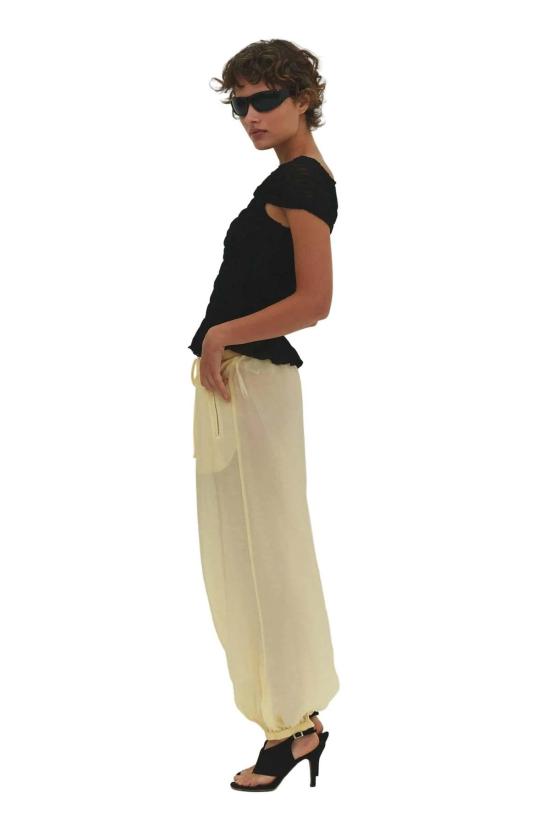  파이드 미 나우 스트레이트 팬츠 Find Me Now Zora Voile Balloon Pant Butter - FIND ME NOW