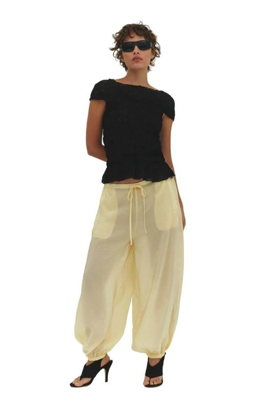  파이드 미 나우 스트레이트 팬츠 Find Me Now Zora Voile Balloon Pant Butter