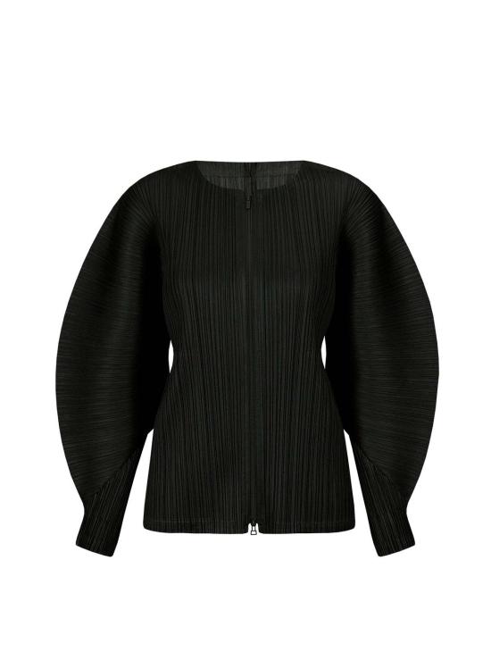  플리츠플리즈 가디건 이세이 미야케 플리츠 플리즈 4월 월간 컬러 지퍼업 - PLEATS PLEASE