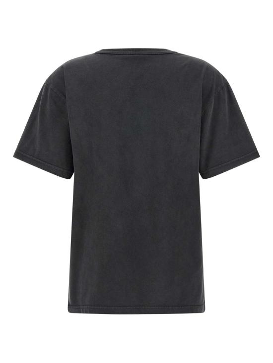 26SS 알렉산더 왕 반팔 티셔츠 핫픽스 로고  워싱 블랙 - ALEXANDER WANG