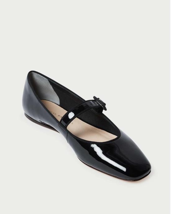  로플러랜달 플랫 슈즈 로플러 랜달 에나멜 가죽 메리 제인 - LOEFFLER RANDALL