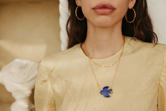  시에라 윈터 주얼리 목걸이/팬던트 키스멧 목걸이 골드 베르메일/화이트 토파즈 - SIERRA WINTER JEWELRY