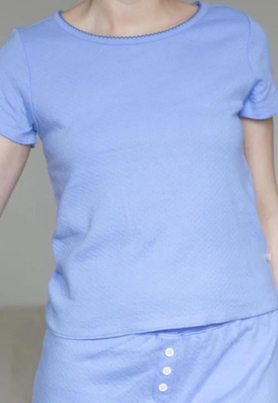  코지랜드 반팔 티셔츠 베이비 진 티 라일락 문