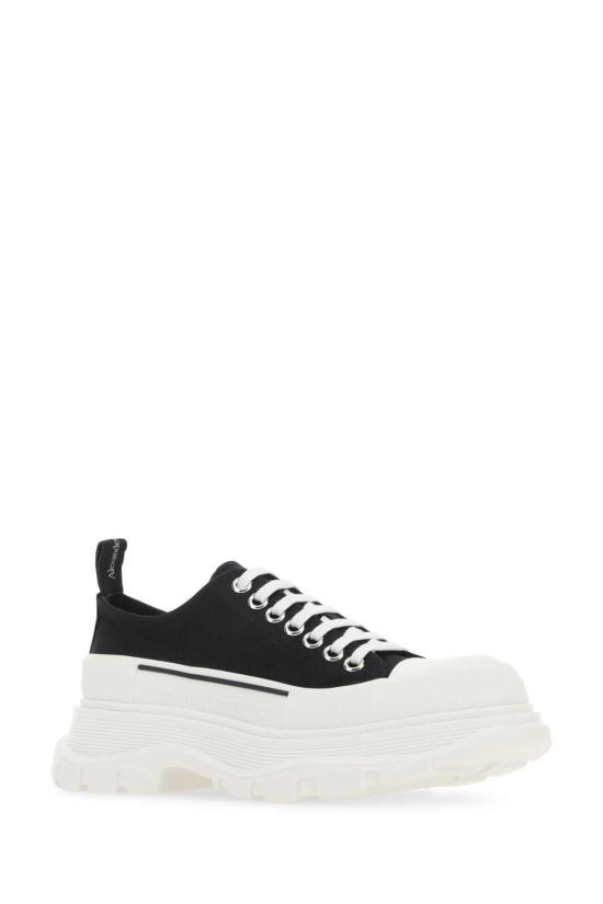  알렉산더 맥퀸 스니커즈 블랙 캔버스 트레드 슬릭 - ALEXANDER MCQUEEN