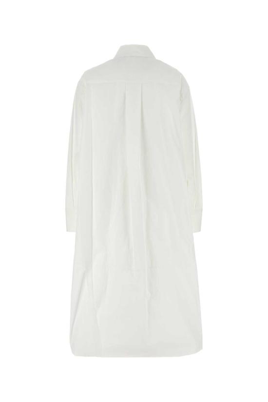  질샌더 미디 원피스 질 샌더 포플린 셔츠 드레스 화이트 - JIL SANDER