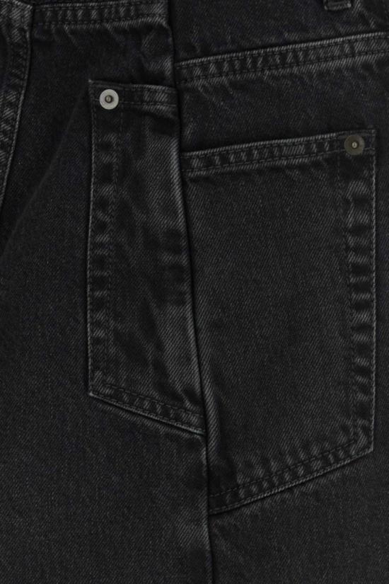  마르지엘라 데님 팬츠 메종  블랙 데님 와이드 레그 진 미디엄 블랙스톤 - MAISON MARGIELA
