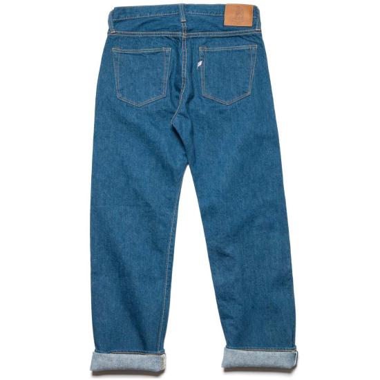  퓨어 블루 재팬 데님 팬츠 Gre 003 레귤러 스트레이트 14oz 셀비지 데님 진 그린캐스트 인디고 - PURE BLUE JAPAN