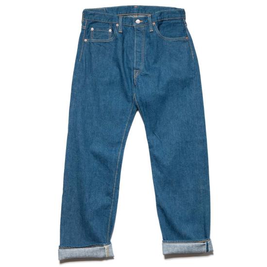  퓨어 블루 재팬 데님 팬츠 Gre 003 레귤러 스트레이트 14oz 셀비지 데님 진 그린캐스트 인디고 - PURE BLUE JAPAN