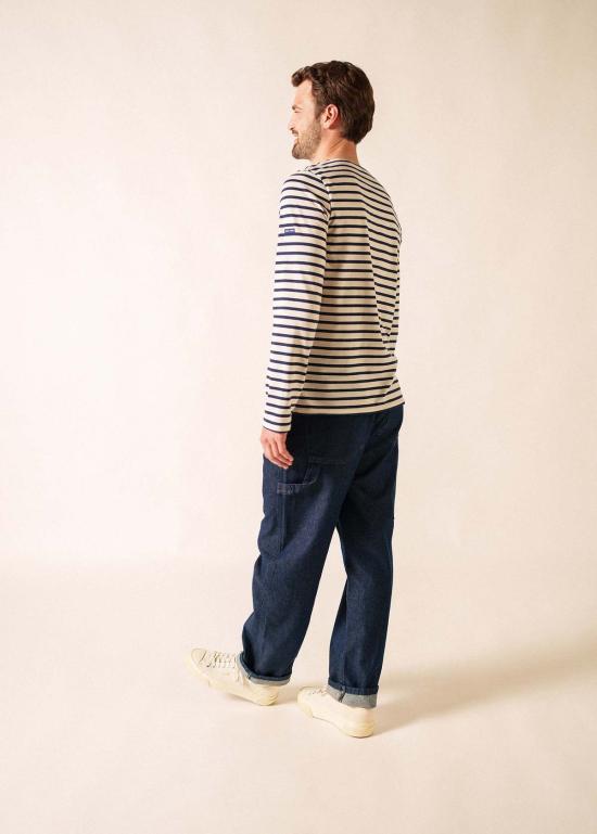  세인트제임스 긴팔 티셔츠 Saint James Minquiers 모던 브르타뉴 셔츠 Ecru/Navy - SAINT JAMES