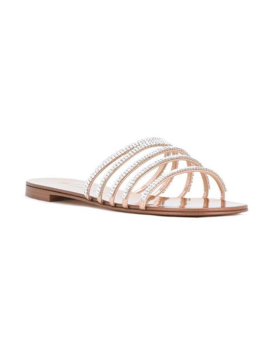  쥬세페자노티 슈즈 주세페 자노티 장식 플랫 샌들 메탈 라미노 - GIUSEPPE ZANOTTI