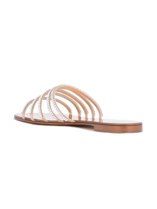  쥬세페자노티 슈즈 주세페 자노티 장식 플랫 샌들 메탈 라미노 - GIUSEPPE ZANOTTI