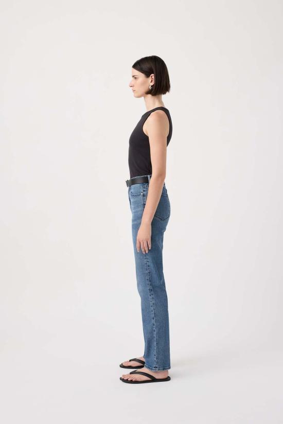  아웃랜드 데님 데님 팬츠 조이 하이 스트레이트 진 트와일라잇 - OUTLAND DENIM