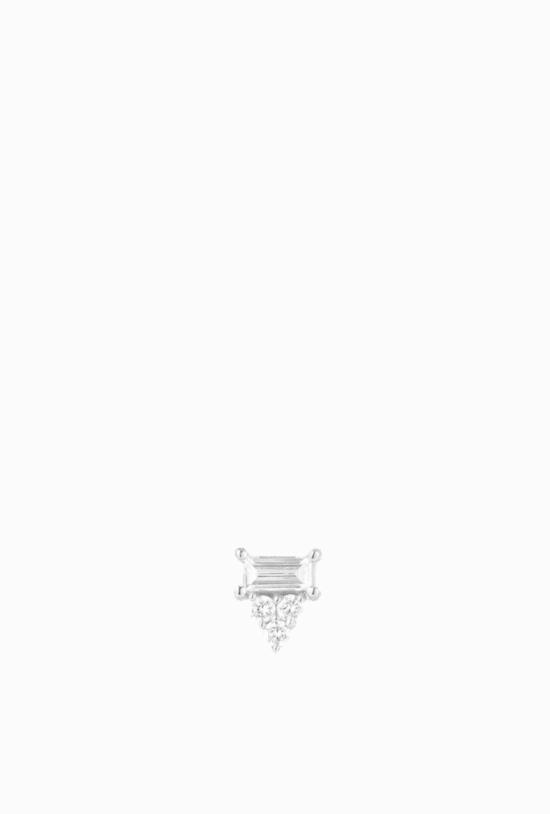  제니 권 디자인스 싱글 이어링 제니 권 디자인 다이아몬드 바게트 클러스터 스터드 14k 옐로우 로즈 앤 화이트 골드 - JENNIE KWON DESIGNS