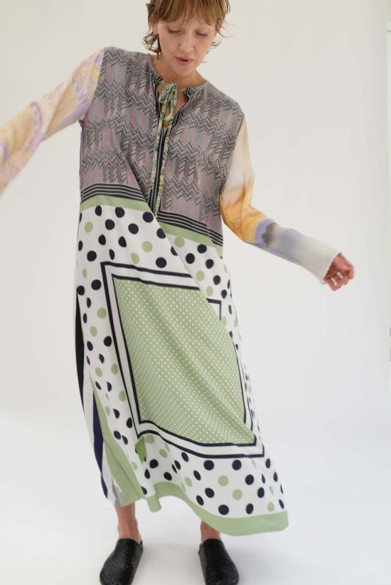  Bettina Bakdal 롱 원피스 베티나 바크달 키르스텐 드레스 도트 & 스트라이프 - OTHER BRANDS