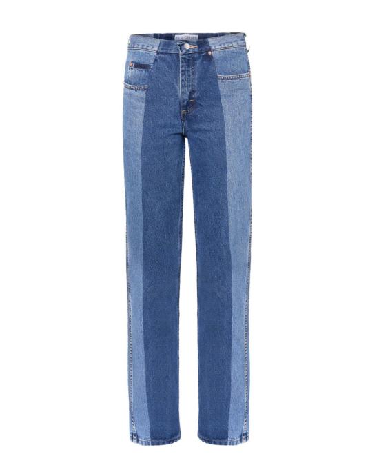  이엘브이 데님 데님 팬츠 E.L.V. 데님 스토브파이프 진 미드 다크 블루 - E.L.V. DENIM