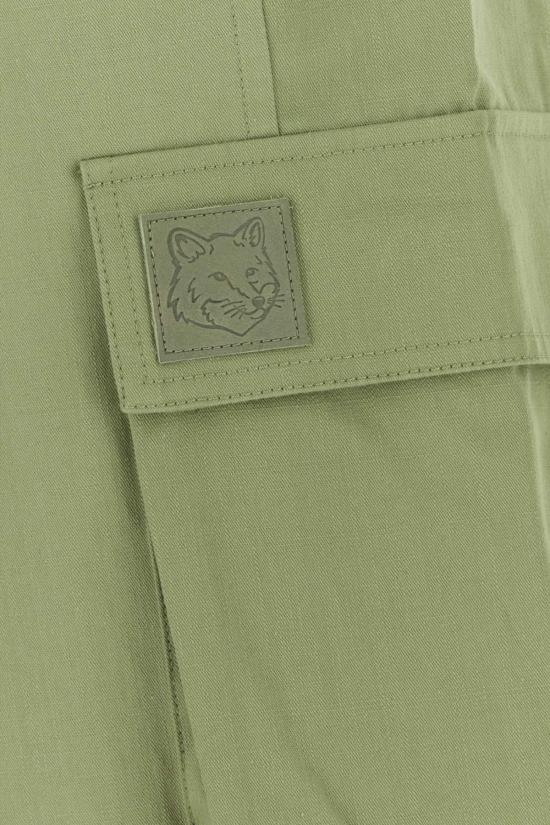  메종키츠네 숏팬츠 메종 키츠네 코튼 버뮤다 쇼츠 터프그린 - MAISON KITSUNE