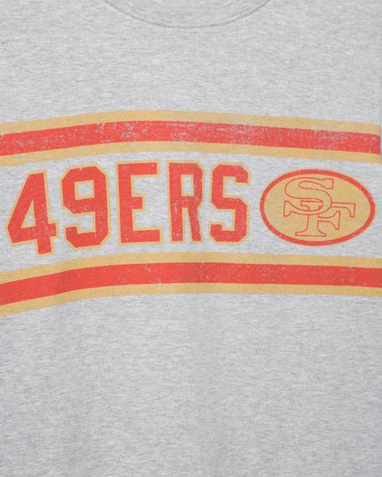  정크푸드 반팔 티셔츠 정크 푸드 49ers 사이드라인 베이비 티셔츠 헤더 그레이 - JUNK FOOD
