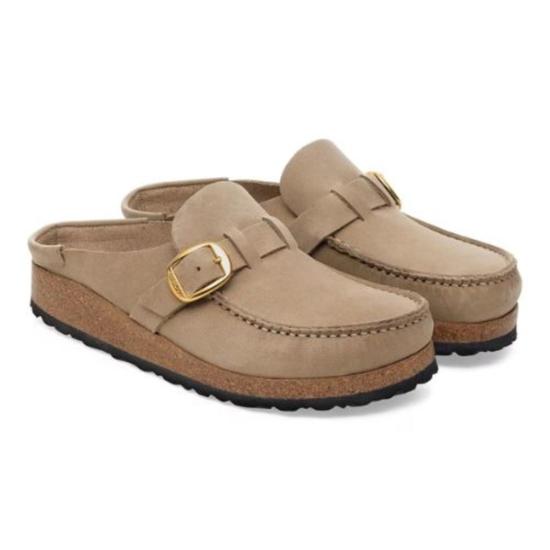 버켄스탁 뮬/슬리퍼 버클리 오일드 레더 클로그 토바코 브라운 - BIRKENSTOCK
