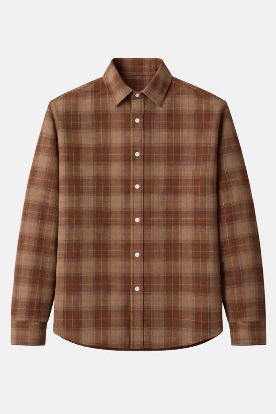  블루&크림 자켓 BCFW24OW11PL BROWN YELLOW PLAID