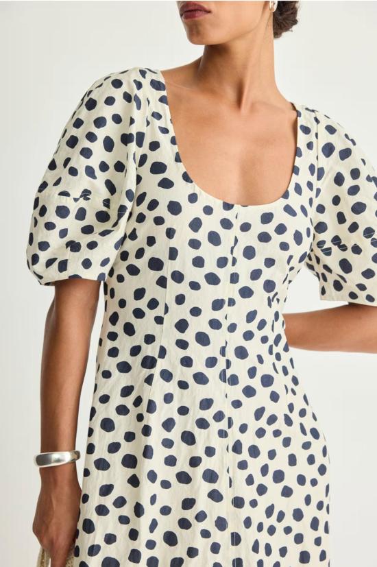  어피스 어파트 롱 원피스 Apiece Apart Anni Scoop Maxi Dress Yayoi 블랙 & 화이트 - APIECE APART