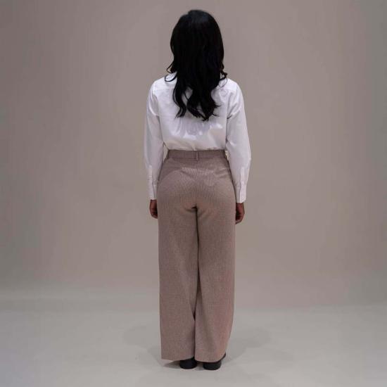  디에가 스트레이트 팬츠 파초 팬츠 블루 브라운 체크 - DIEGA
