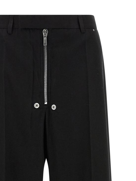  릭 오웬스 스트레이트 팬츠 테일러드 와이드 벨라스  블랙 - RICK OWENS