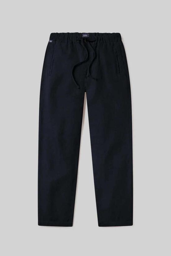  시티즌 오브 휴머니티 치노 팬츠 드로스트링 데크 린넨 팬츠 네이비