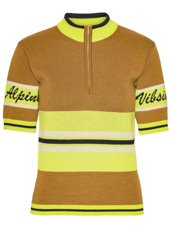  헨릭 빕스코브 스웨터 Henrik Vibskov 레이스 저지 반소매 Camel Alpini