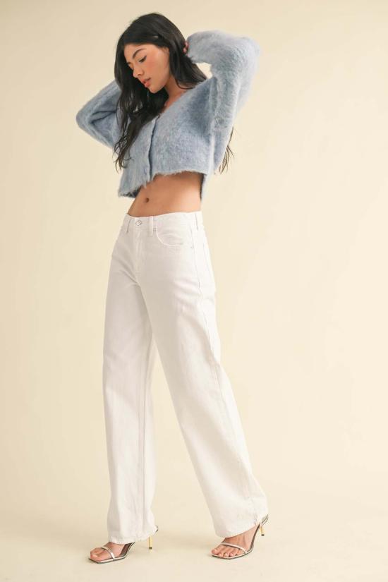  저스트 블랙 데님 스트레이트 팬츠 BP470N WHITE - JUST BLACK DENIM
