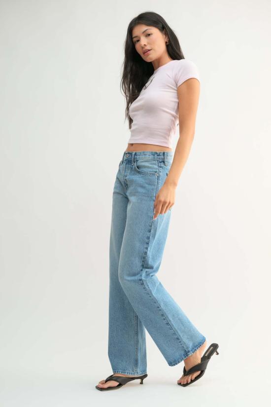  저스트 블랙 데님 스트레이트 팬츠 BP470N WHITE - JUST BLACK DENIM
