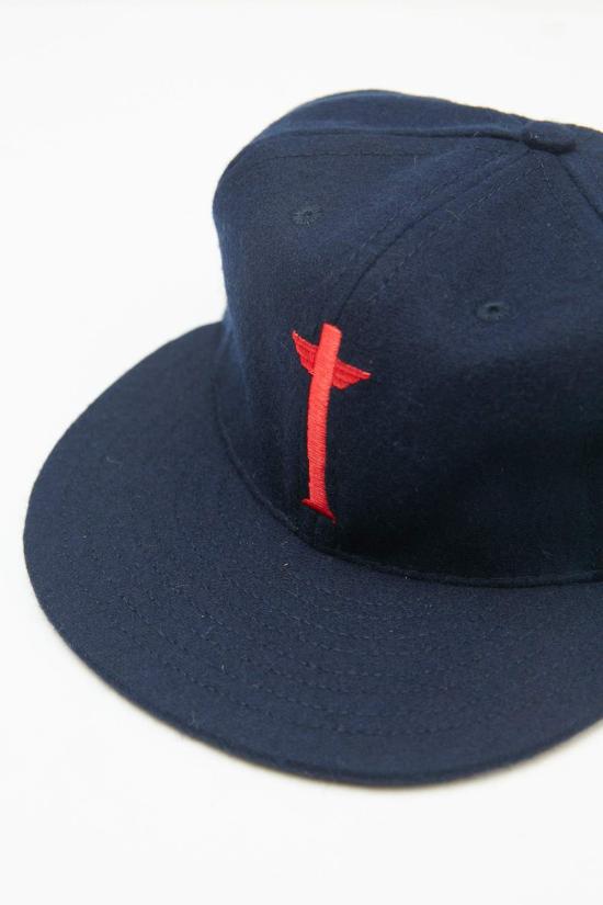  토템 브랜드 컴퍼니 모자 Totem Brand Co. X Ebbets 캡 네이비/레드 울 - TOTEM BRAND CO.